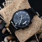 Signature Moments: Engravable Black Chronograph Watch for Him