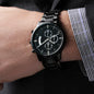 Signature Moments: Engravable Black Chronograph Watch for Him