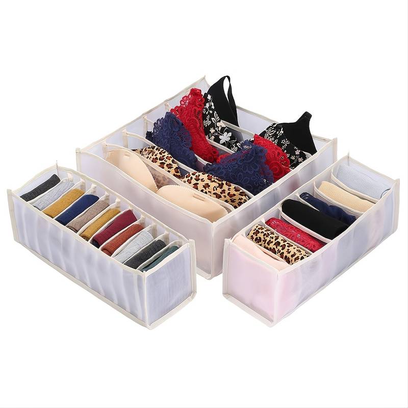 3-Pack Fabric Drawer Organizers